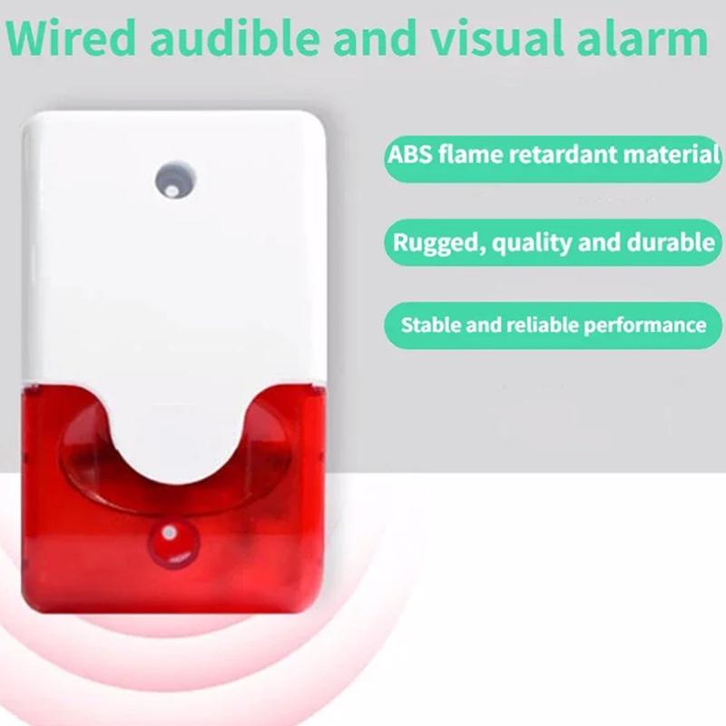 Стробоскопическая сирена 103 дБ гудок 12 В/24 В/220 В проводка мигающая сигнализация наружная сигнализация