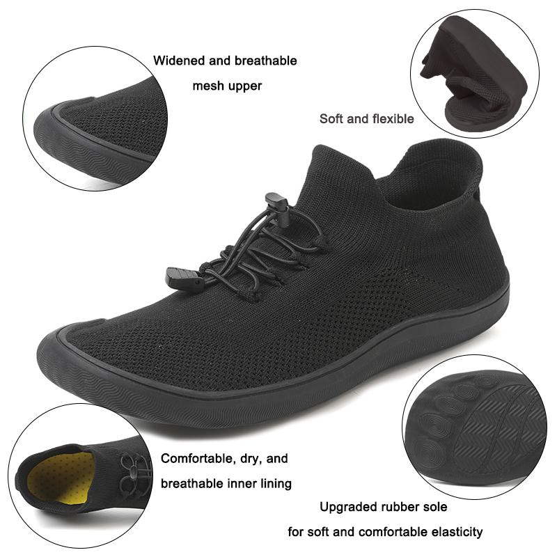 New Unisex Wider Shoes Breathable Mesh Men Barefoot Wide-toed Shoes Brand Flats Soft Zero Drop Sole Wider Toe Sneakes Large Size