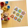 Kisangel Wooden Montessori Shape Puzzle for Toddlers, Number & Color Matching Learning Toy, Counting Logical Thinking Fine Motor Skills Pegboard Game