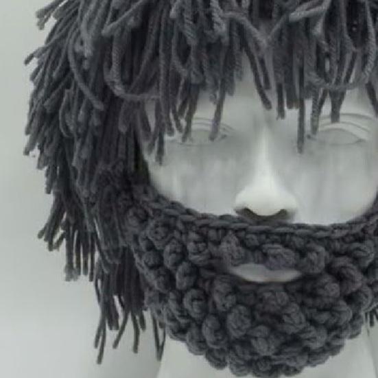 Шерстяная шапка со съемной бородой Теплая Удобная Шапка в стиле панк Аксессуар для Хэллоуина Рождественских вечеринок Косплея