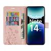 Coque et 2 Verres Trempés pour Xiaomi Redmi Note 14 Pro Plus 5G/Note 14 Pro+ 5G, Synthécuir Motif Papillon Fleur Rose