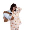 Cute cartoon star person double yarn pure cotton pajamas women's spring, summer and autumn new simple student comfortable loungewear