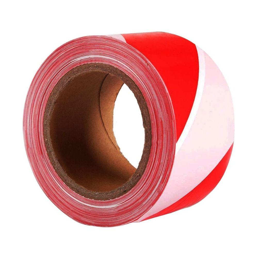 Construction Barrier Tape Non-Adhesive Red White Barricade Tape Safety Warning Tape Caution Tape