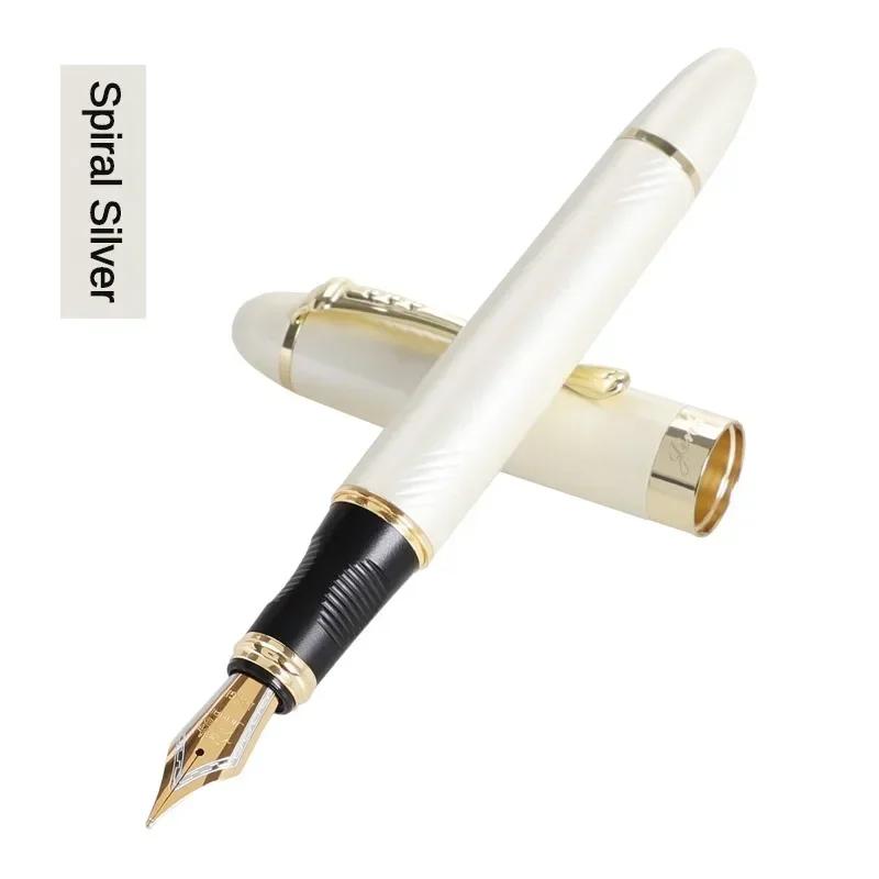 Перьевая ручка Jinhao X450 Иридиевое перо Полностью металлическая Золотой зажим Роскошные ручки Подарок студенту Канцелярские товары Офис Школьные принадлежности