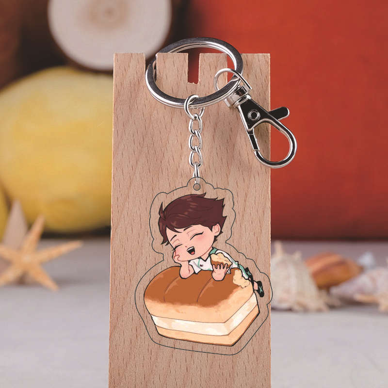 Брелок Haikyuu, сумки, акриловый брелок для ключей, детский кулон, модный Хината Шойо Кодзуме Кенма Брелок