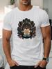Men's Hand of Fatima Evil Eye T Shirt Amulet Symbol Short Sleeve Round Neck Casual Gym & Casual Atti