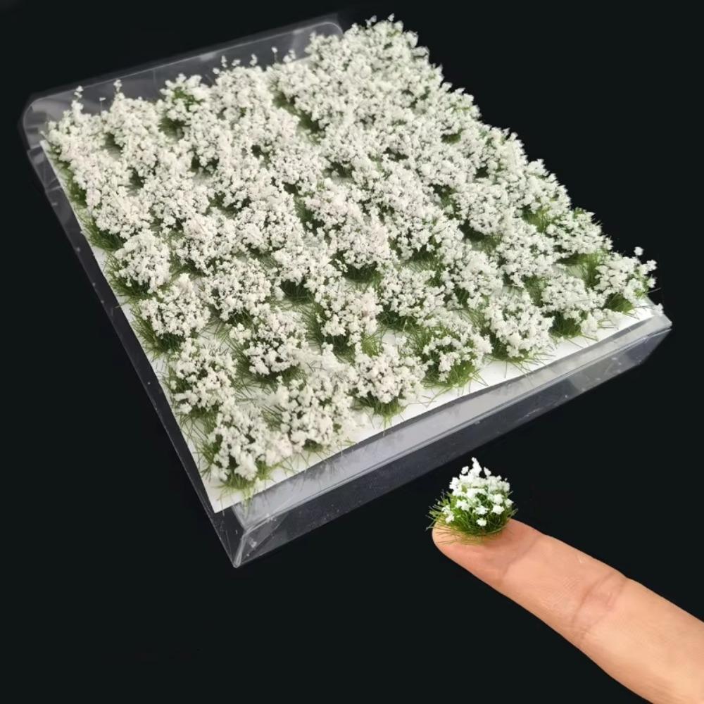 Railway Train Static Flower Tufts ABS Plant Materials Flower Grass Model Micro Landscape