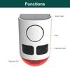 Solar Infrared Motion Sensor Alarm Animal Repeller with Flashing Light Sound Noise Maker For Detering Raccoon Deer Skunk Bear