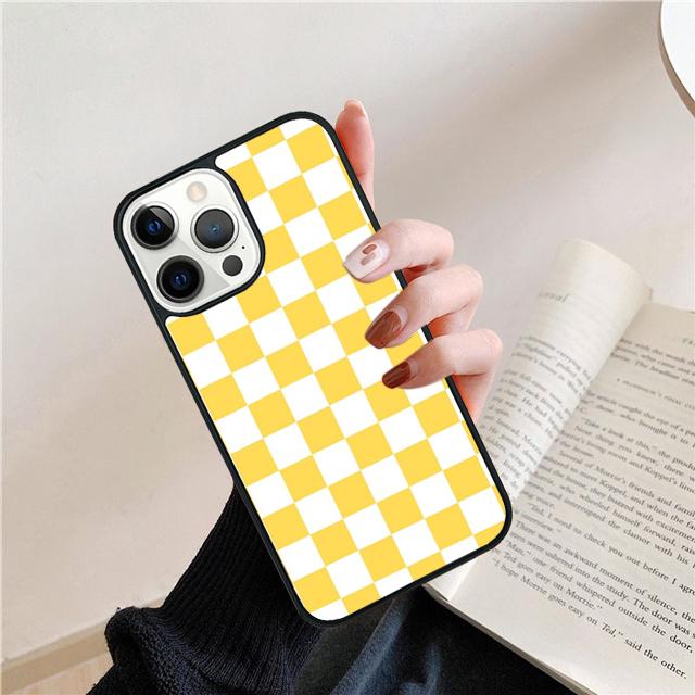 Клетчатый чехол для телефона iPhone 17 Air 15 16 Cover 14 11 13 Pro Max 12 Plus Max Cover Coque