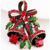 Badges Christmas Suits Pins Creative Gift Bow Corsage Restore Brooch Exquisite Elegant Christmas Brooch Bell Alloy Rhinestone Corsage Collar Pin