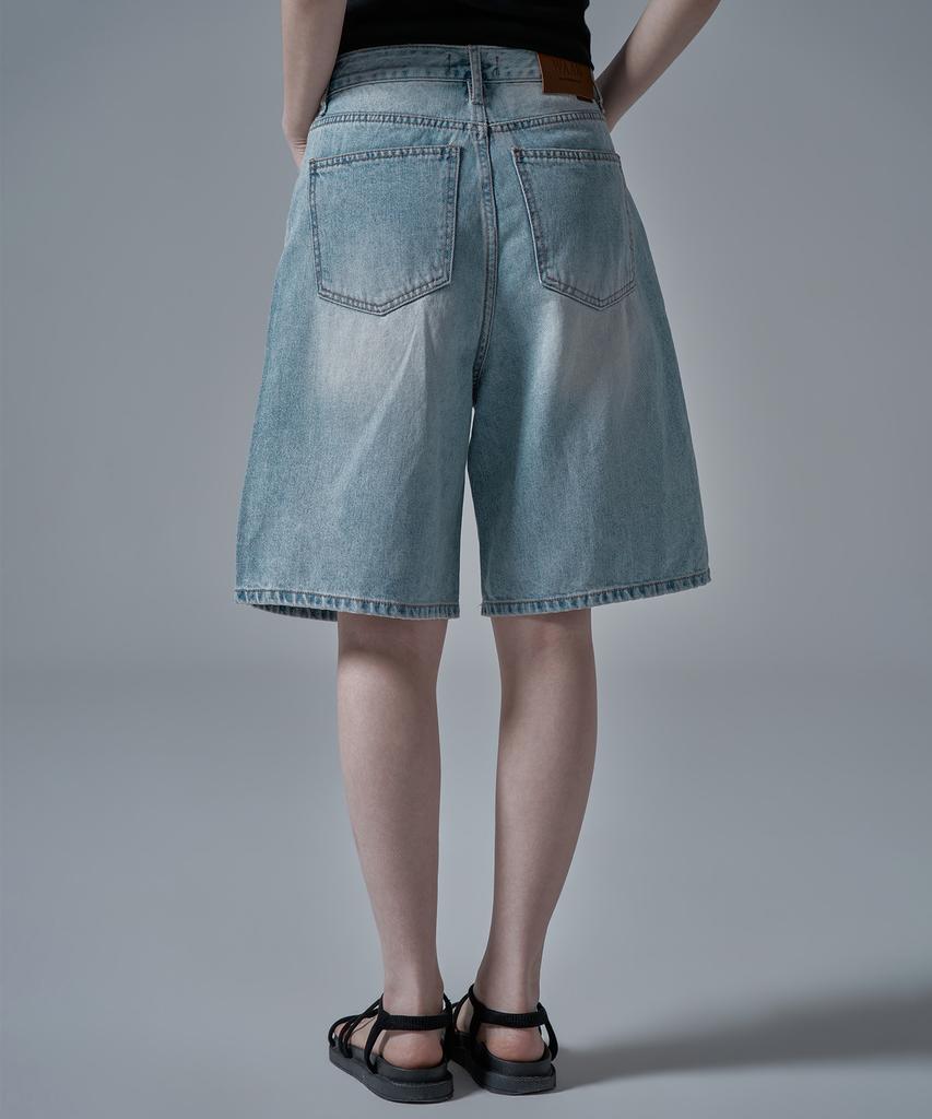 WAARFORWOMAN W1136 Denim Shorts_Light Wash