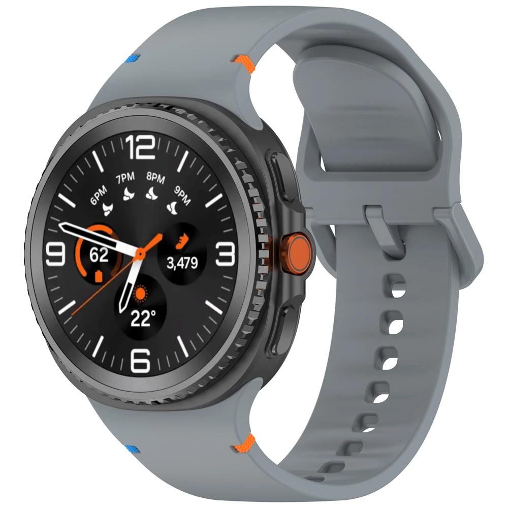 For Samsung Watch 8 Strap Original Silicone Soft Watchband Replacement Band No Gap Galaxy Watch 8 classic 40mm 44mm 46mm Correas