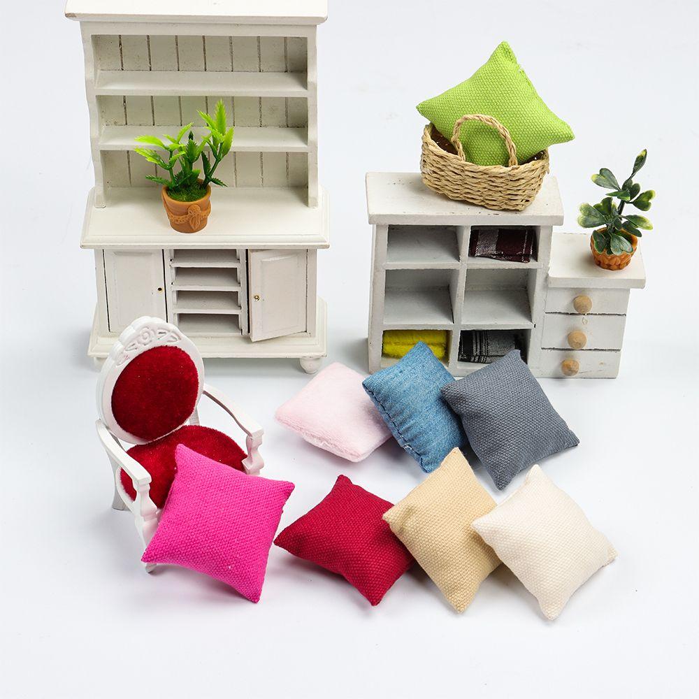 Sofa Doll House Supplies Doll Accessories Toys Furniture Miniature Cushions Mini Dollhouse Pillows