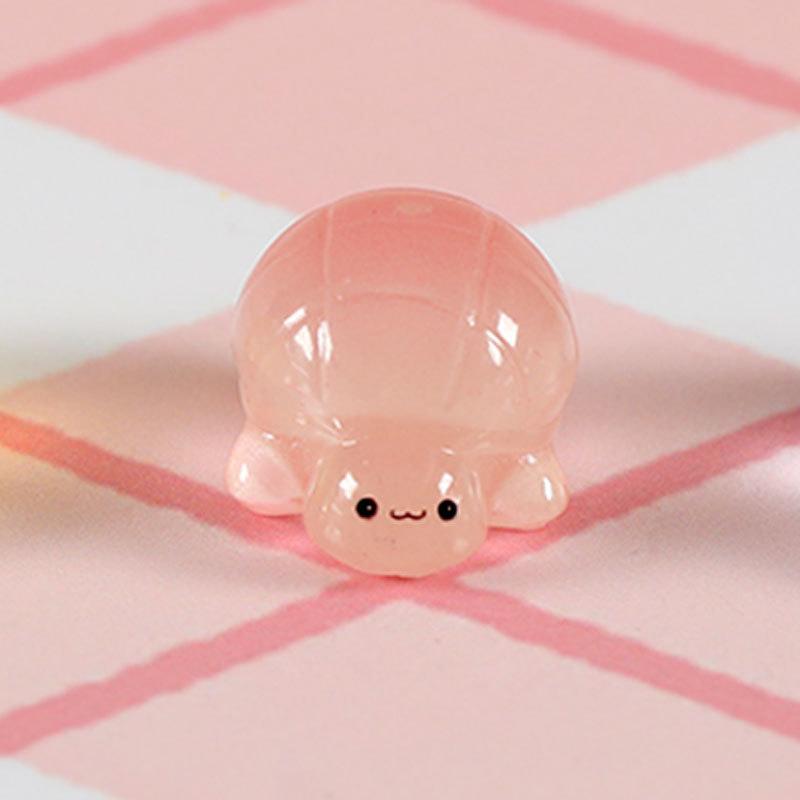 1 шт. Красочная светящаяся мини-черепаха Фигурка для микроландшафта Украшение DIY Светящаяся черепаха Миниатюрная статуэтка Декор для горшечного сада