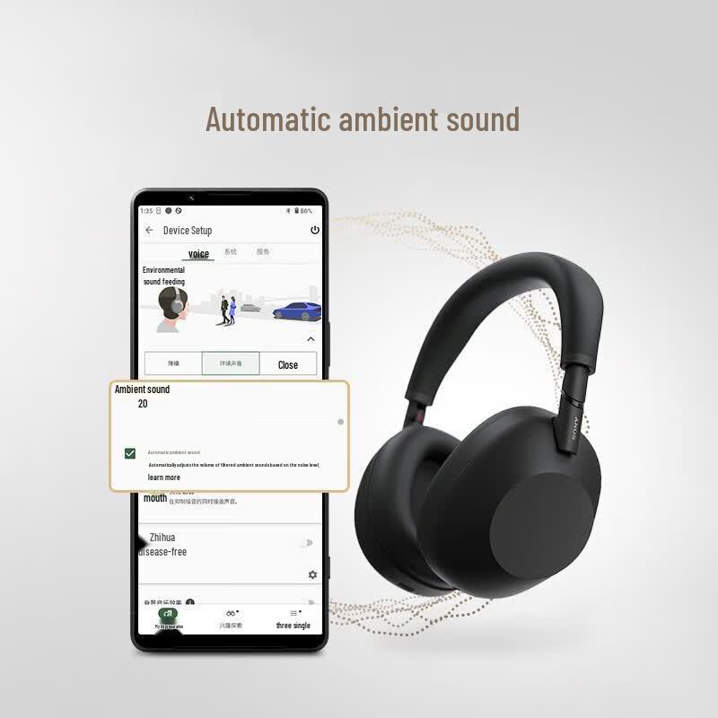 Sony Беспроводные полноразмерные наушники WH-1000XM6 с интеллектуальным шумоподавлением