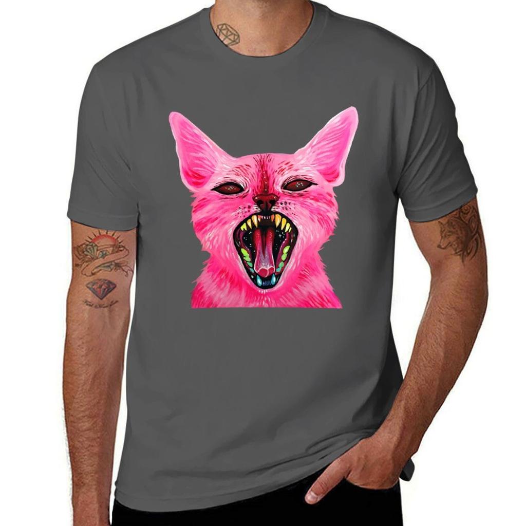 Planetary Meow Tshirt High Elasticity Sports Tee Shirt