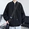 Осенняя новая гонконгская куртка большого размера с воротником-стойкой, мужская повседневная бейсбольная форма, свободная куртка, мужской модный бренд