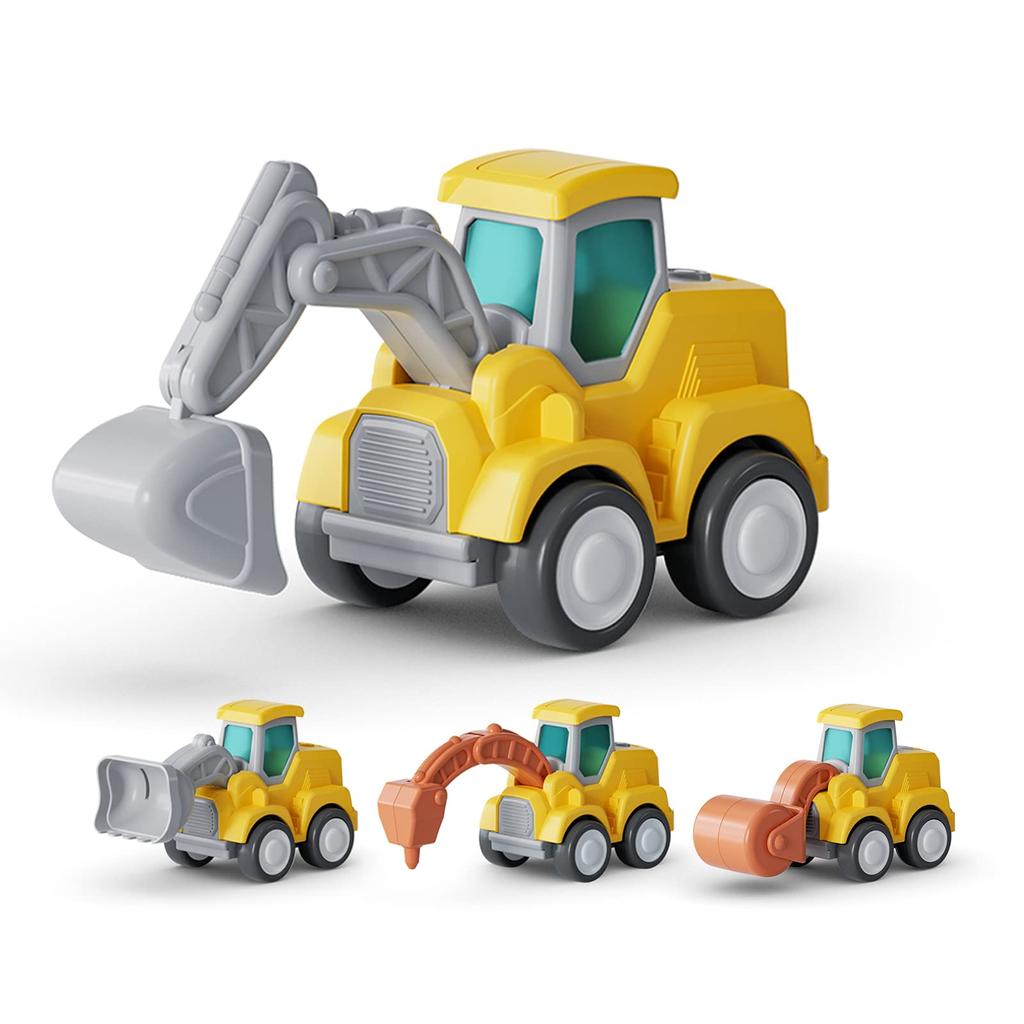 CARLORBO Mini Car Toy Sandpit Working Educational Toy ABS Excavator Set of Car Birthday Construction Vehicle Ages 1 and a Half and Up Set, Car, - Car,