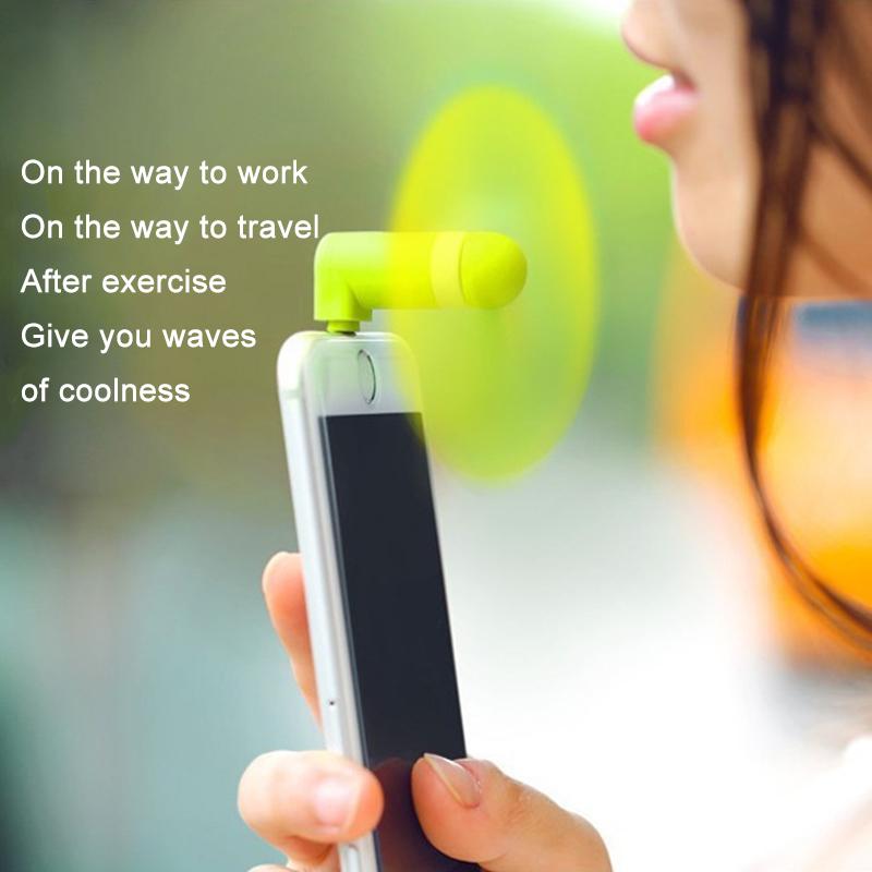2In1 Mini Portable Mobile Phone Fan Cooler For Android For Iphone For Samsung For Huawei For Ipad