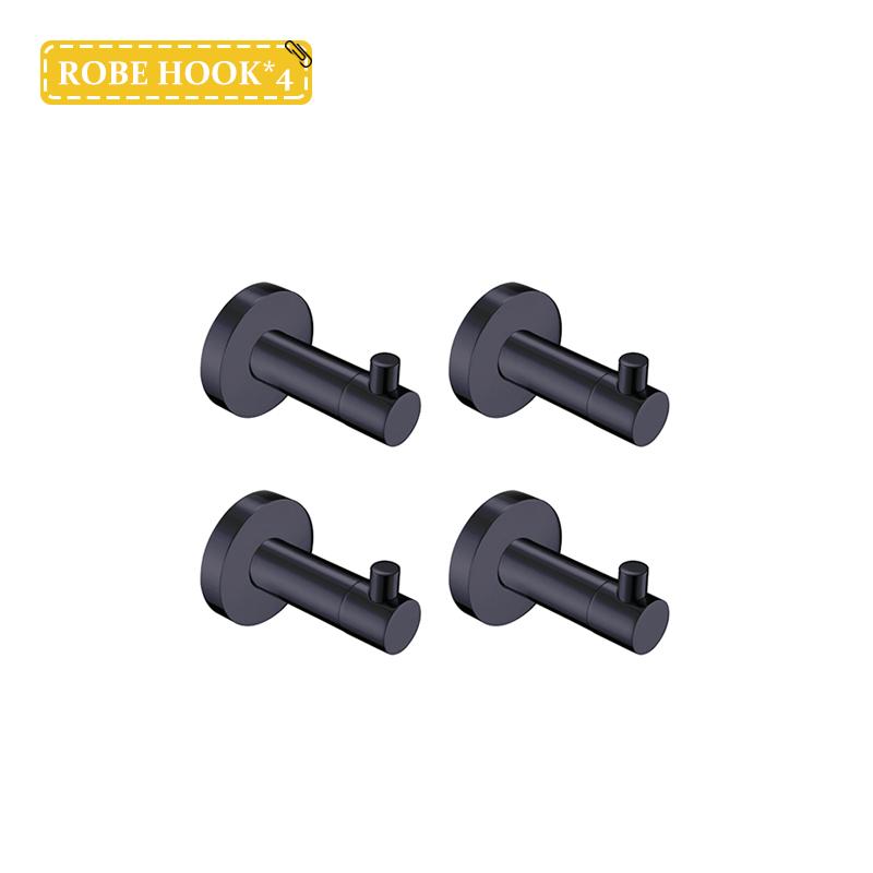 Матово-черная фурнитура для ванной комнаты из нержавеющей стали 304, держатель для полотенец, держатель для туалетной бумаги, держатель для жидкого мыла, вешалка для полотенец, туалетные принадлежности