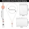 Chain Office Supplies Badge Reel Lanyard With Necklace With ID Card Holders Name Card Badge Holder