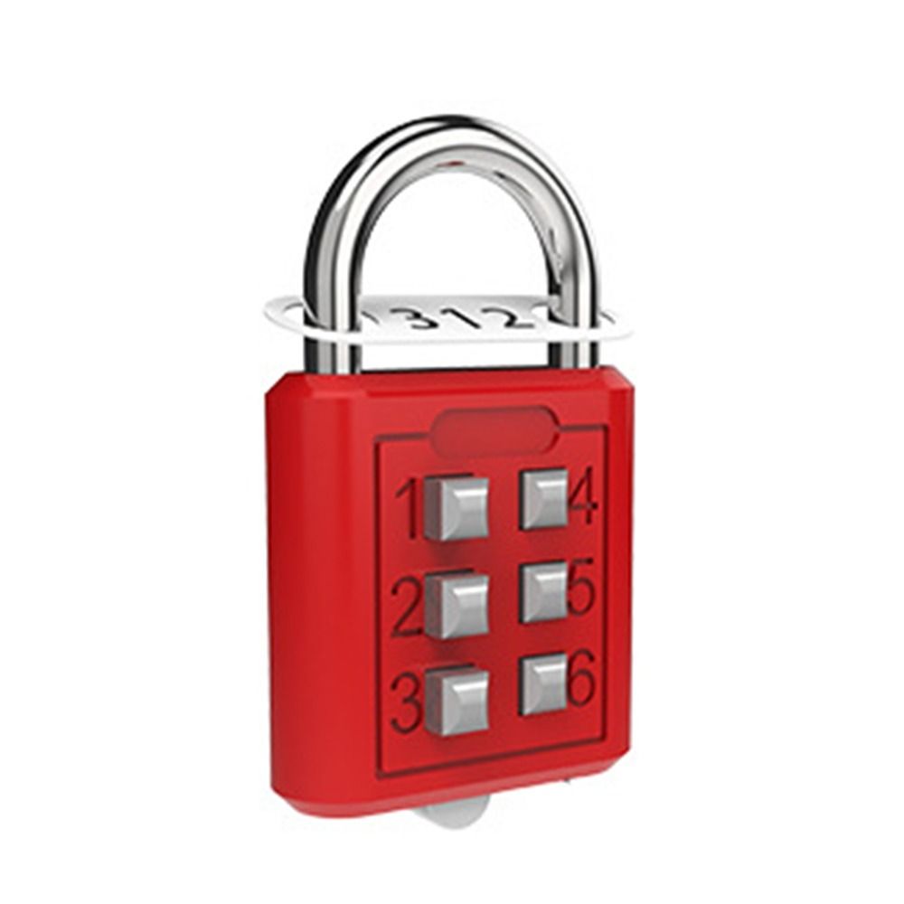 Security Dormitory Cabinet  Lock Luggage Padlock Backpack Zipper Lock 6 Digit Button Password Lock