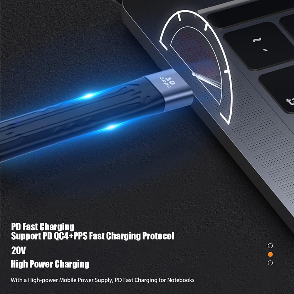 Flexible Data Charging Cable Type-c Male-to-male / Usb Male To Type-c Male / Usb Female To Type-c Male Short-line High-speed 10g Fast Charging