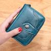 Aliwood Women's Wallet Oil Wax Leather High Quality Hasp Zipper Purse Clutch Coin Card Holders Wallet