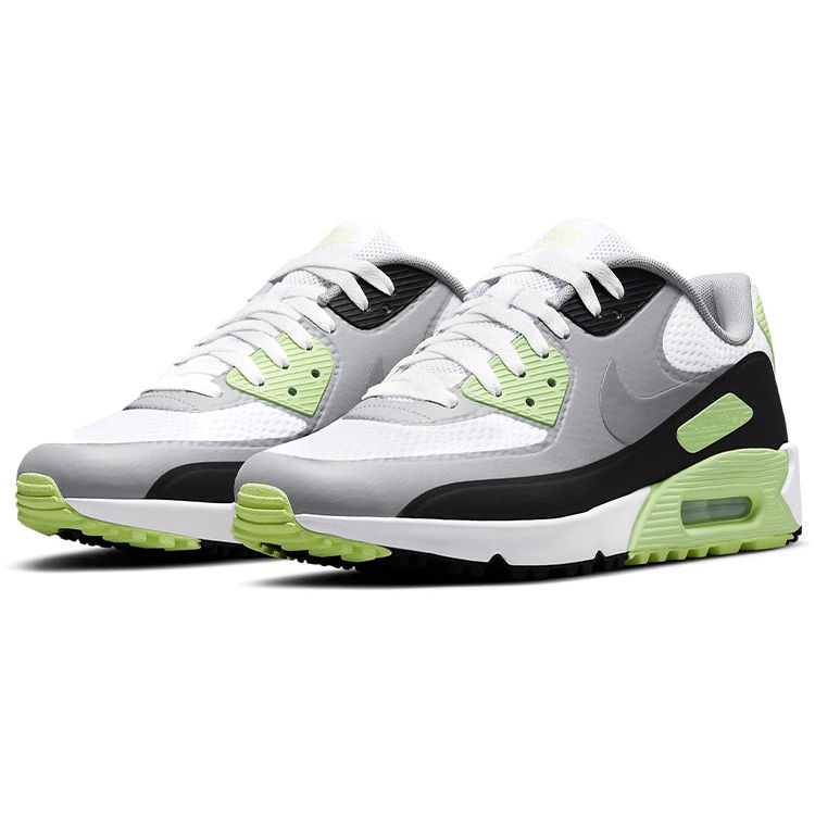 Nike Air Max 90 Golf White Particle Grey Мужские кроссовки Черные светло-дымчато-серые CU9978-104