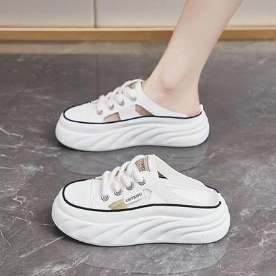 Закрытые полутапочки женская летняя одежда новые полые дышащие не устающие ноги обувь на платформе для беременных женщин