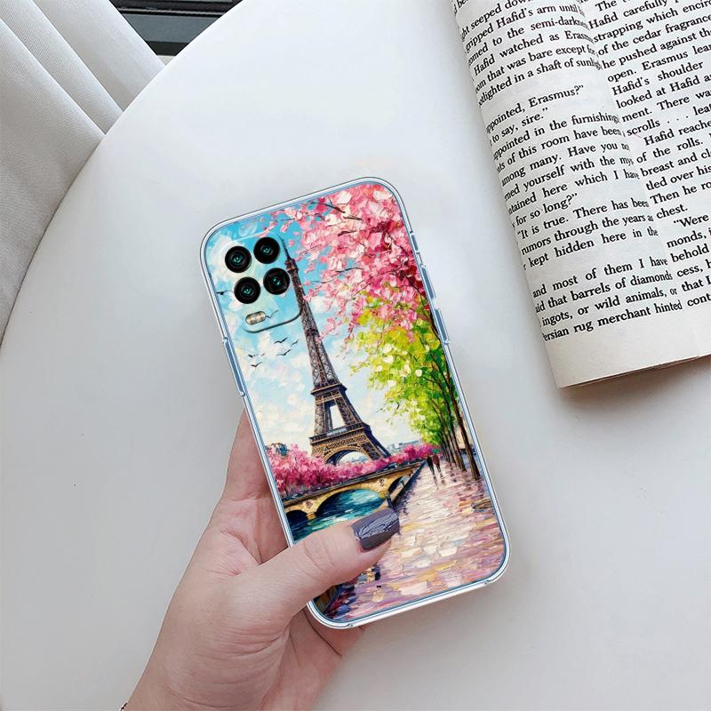 RP54 Париж Эйфелева башня Прозрачный чехол для телефона для Samsung Galaxy A04 A04S A14 A23 A34 A54 M23 M33 M52 M53