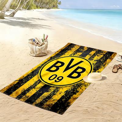 Пляжное полотенце с принтом BVB, Большое мягкое быстросохнущее полотенце для пляжа, кемпинга, плавания