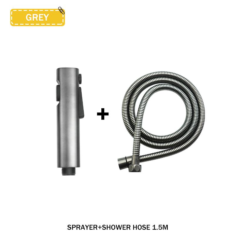 Белый ручной распылитель для туалета Mate Bidet, набор для ванной комнаты, настенный латунный угловой клапан, распылитель для туалета высокого давления из ABS