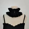 Black White Fake Collar Solid Color Decorative Collar Palace Style Bow Tie  Four Seasons