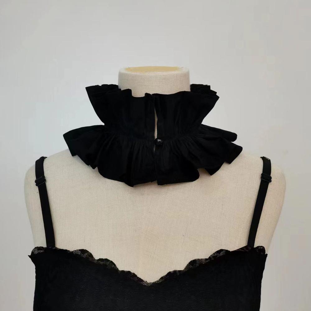 Black White Fake Collar Solid Color Decorative Collar Palace Style Bow Tie Four Seasons