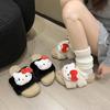 Модные мультяшные милые кошачьи тапочки из новой шерсти 2025 года, мягкая подошва, осенне-зимние, удобные домашние хлопковые тапочки для помещений