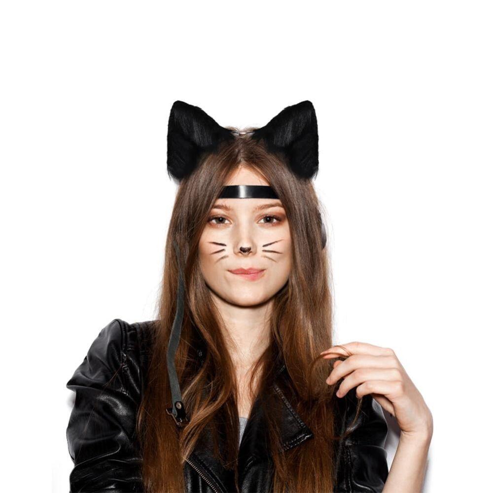 Повязка на голову плюшевые лисьи кошачьи ушки искусственные косплей аксессуары для волос готические животные ушки головной убор вечеринка