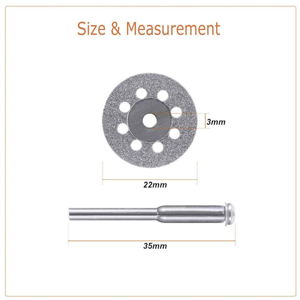 10 алмазных отрезных кругов для вращающегося инструмента Dremel, шлифовального станка, металлического отрезного диска