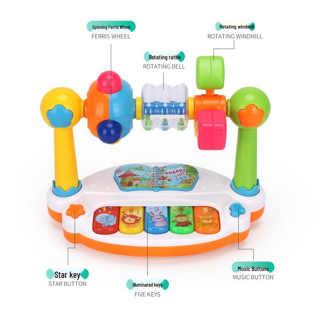 Multifunctional Baby Electronic Keyboard with Lights - Early Education and Singing Musical Instrument