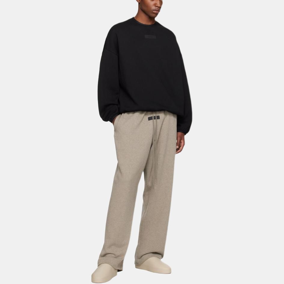 Fear of God Essentials Черные Мужские Топы с Круглым Вырезом 192SU244680F