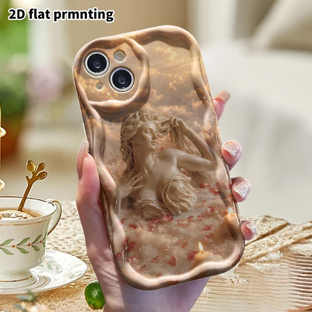 Phone Case: 2D flat, suitable for iPhone 18 17 16 15 14 13 12Pro protective case, phone decoration, cloud sea rose, Halloween and Christmas gifts