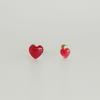 modernlike 14k gold red quartz crystal heart piercing