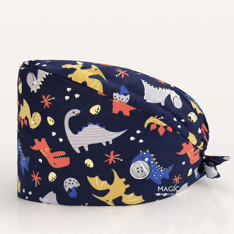 99 стилей эластичная шапка медсестры хирургическая шапка хлопковая маслостойкая пылезащитная регулируемая начес с принтом