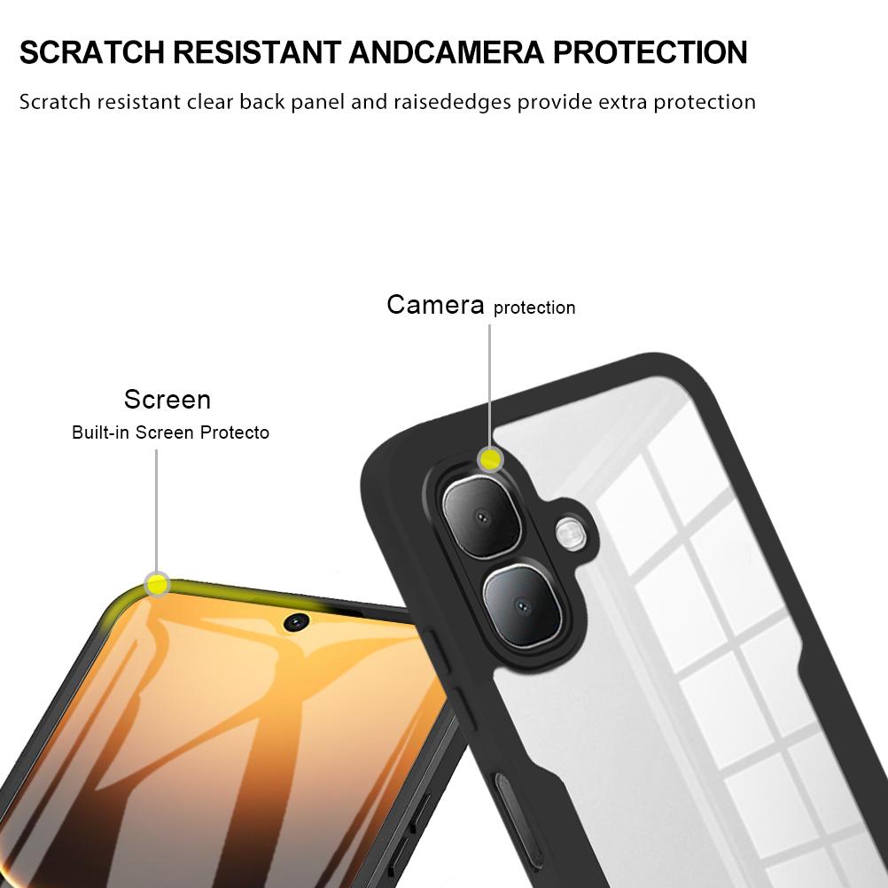 Чехол для Infinix Smart 20 4G с защитой всего корпуса, противоударный, защитная крышка, защитное стекло, Fundas Coque