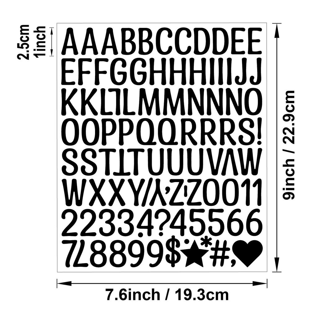 1 Inch Letter Sticker Art Body Vinyl Sticker DIY Handmade Kitchen Label Letter Sticker