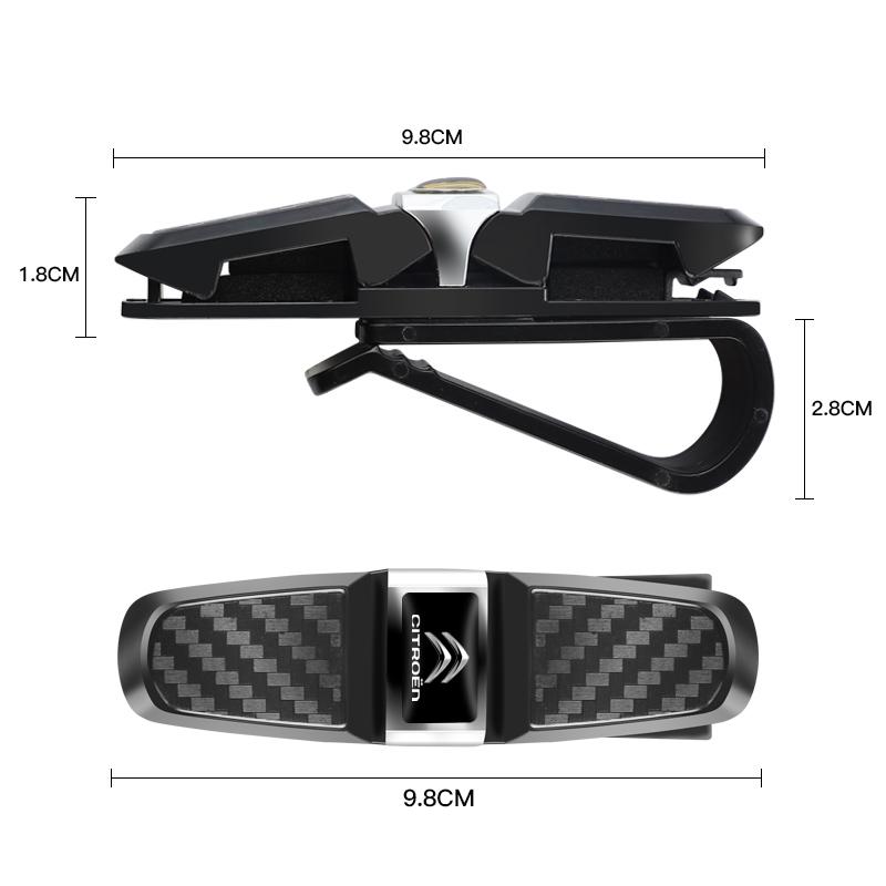 TCJH7 Car Sun Visor Glasses Clip Ticket Card Storage Clamp For Citroen C3 C5 Aircross C5X C4 Cactus Picasso e-C3 e-C4 C1 C-Crosser C6