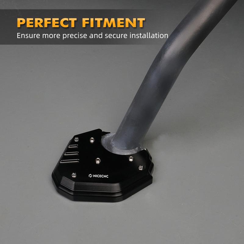 Motorcycle Kickstand Side Stand Foot Plate Pad For Kawasaki KLR650 KLR 650 2008-2022 2021 2020 2019 2018 2017 2016 2015 2014