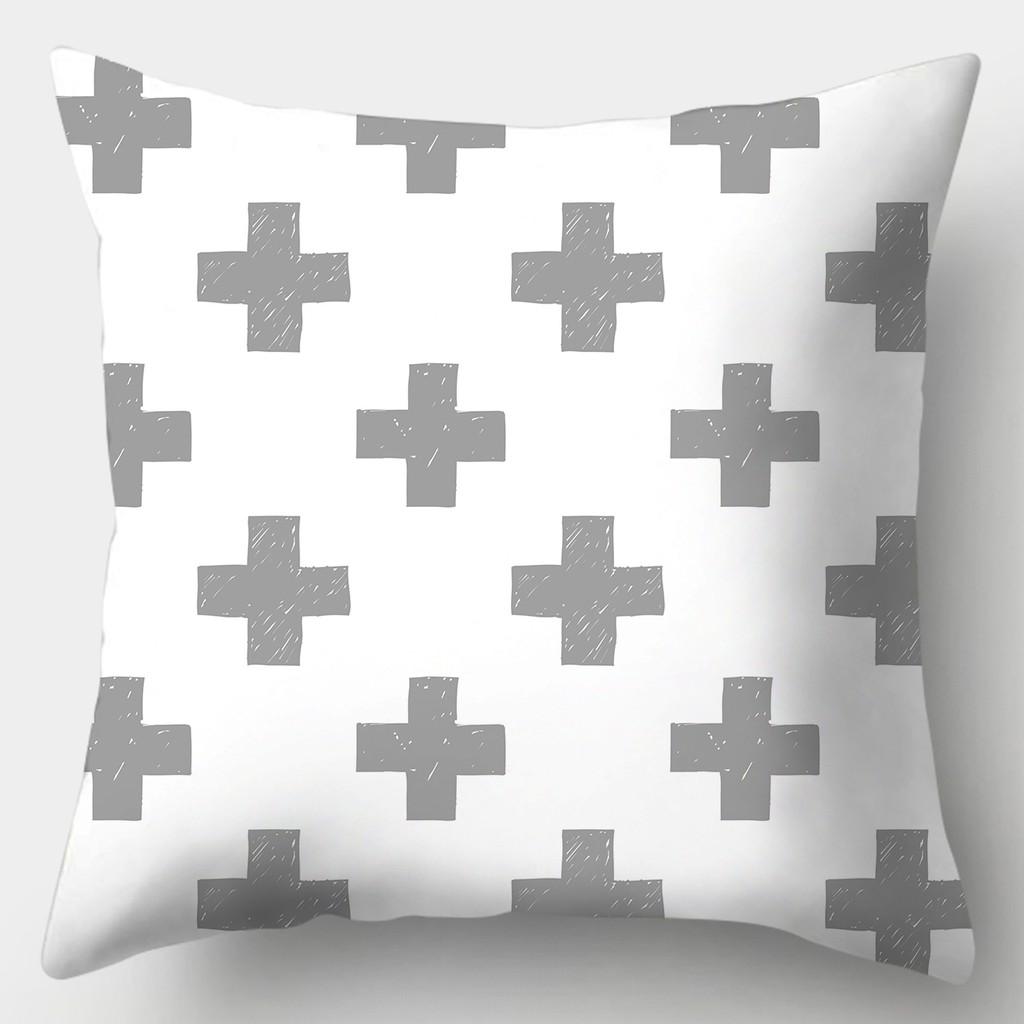 45смX45см Серая наволочка для дивана в полоску, клетчатая наволочка для подушки