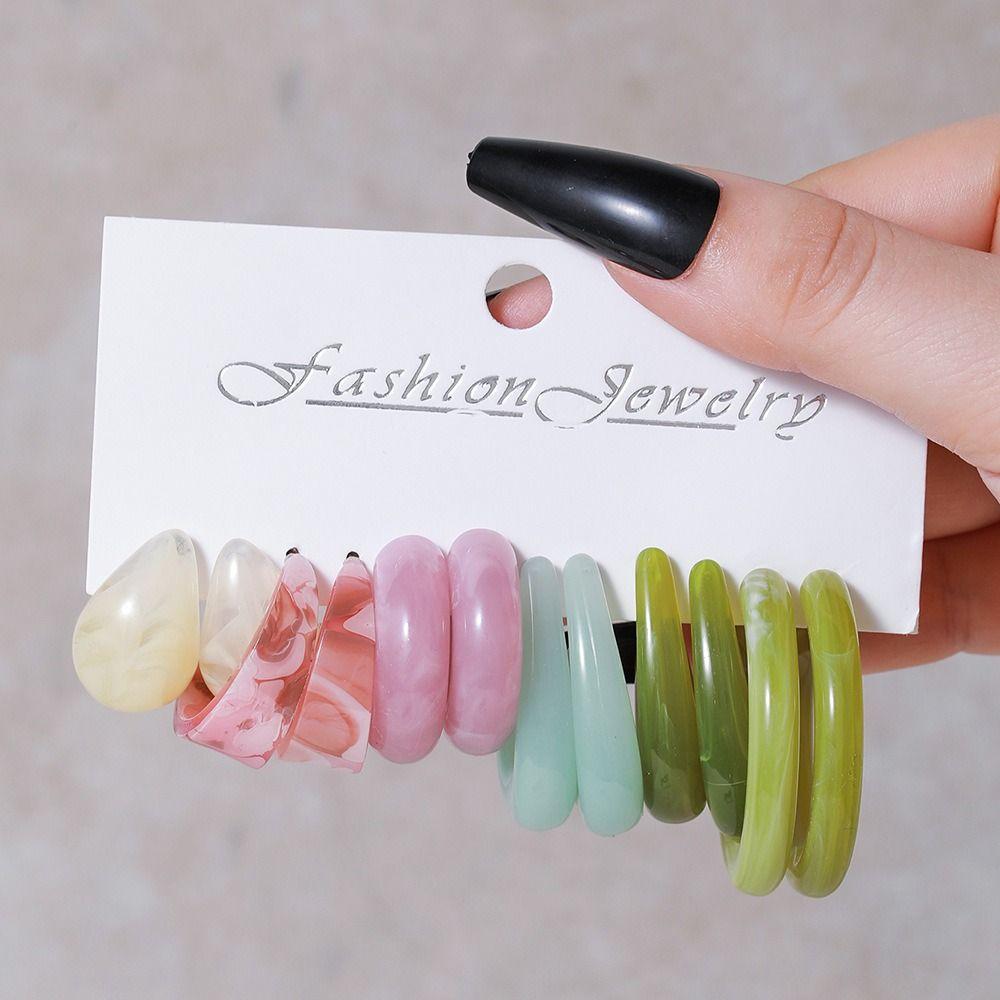 Fashion Large Earrings Sweet Dangle Earring Jewelry Gift Acrylic Earrings Set Girls