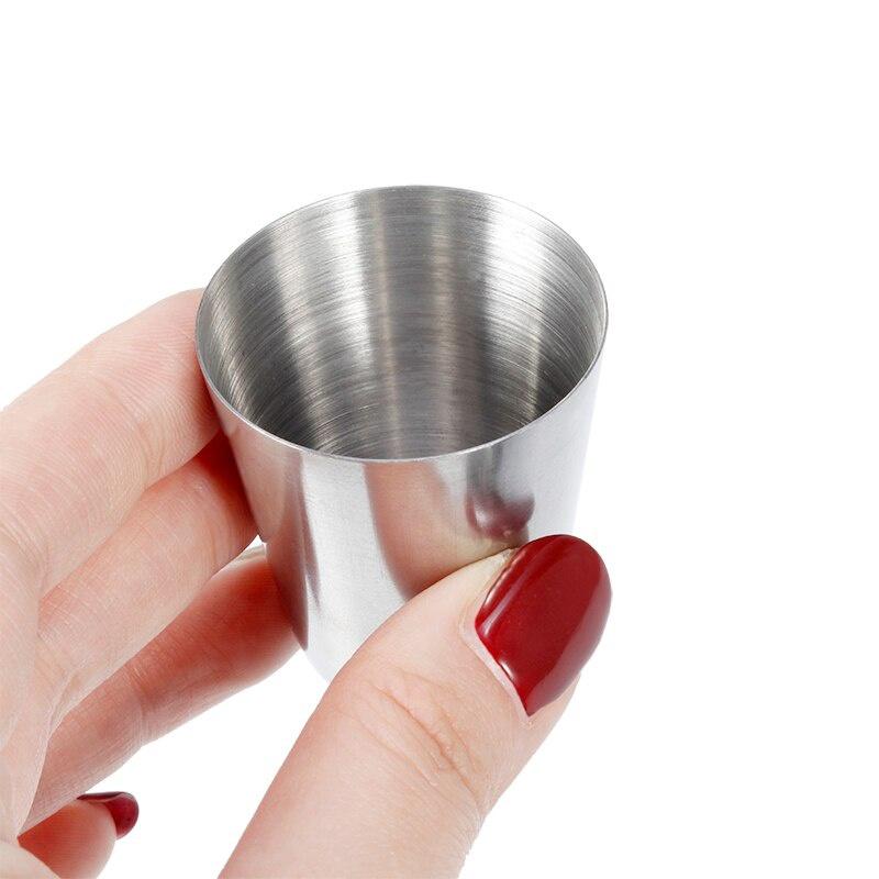 4 шт./компл., полированные 30 мл, мини-рюмки из нержавеющей стали, стаканы для вина с кожаной крышкой, сумка